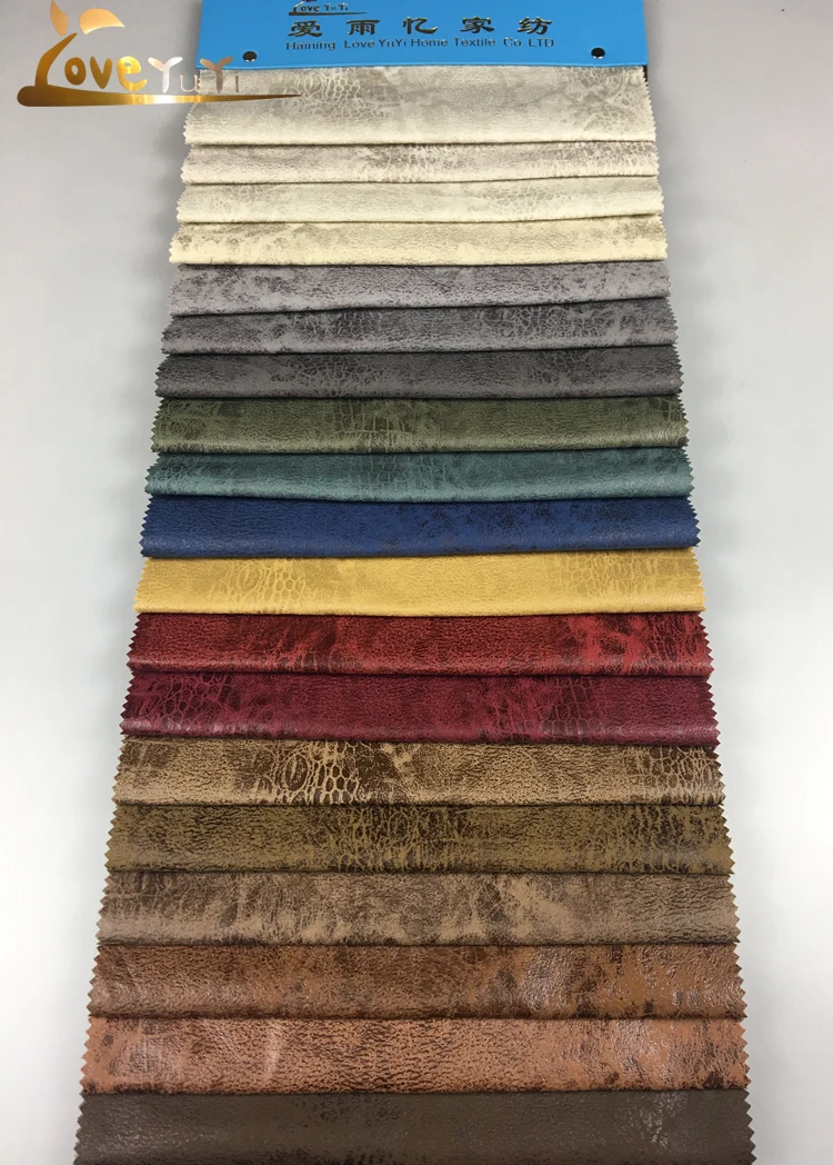 100% Polyester china pu micro suede upholstery fabric