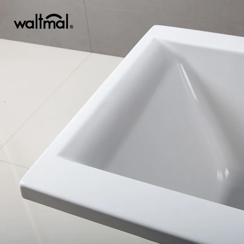 Waltmal WTM-02817 Evolution 66 Inch Acrylic Drop In Soaker Tub
