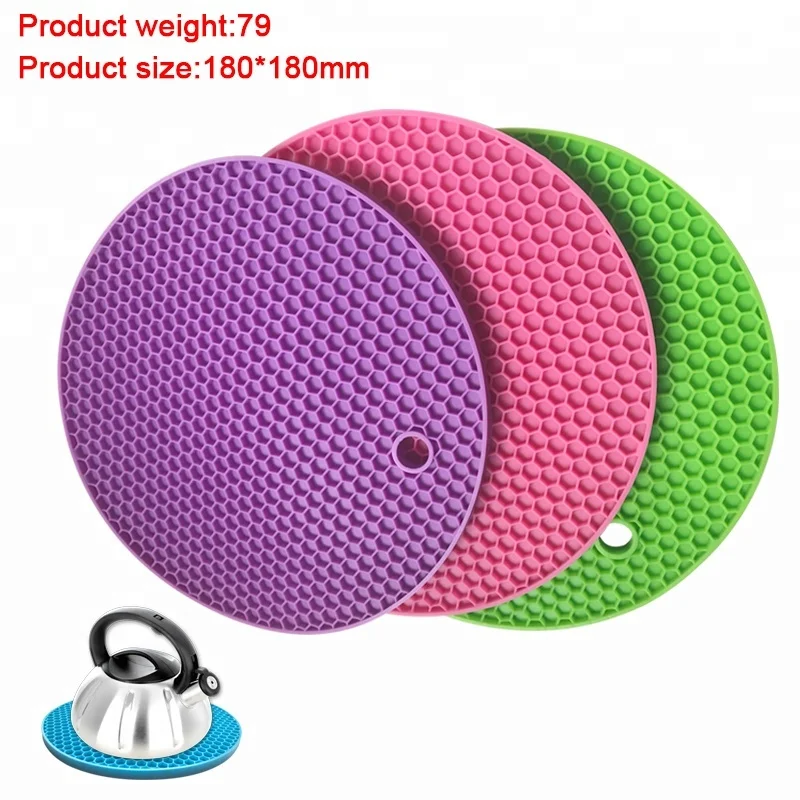 BHD Food Grade approved Flexible Silicone Pot Holders Non Slip Heat Resistant Hot Pads Silicone Trivet Mat