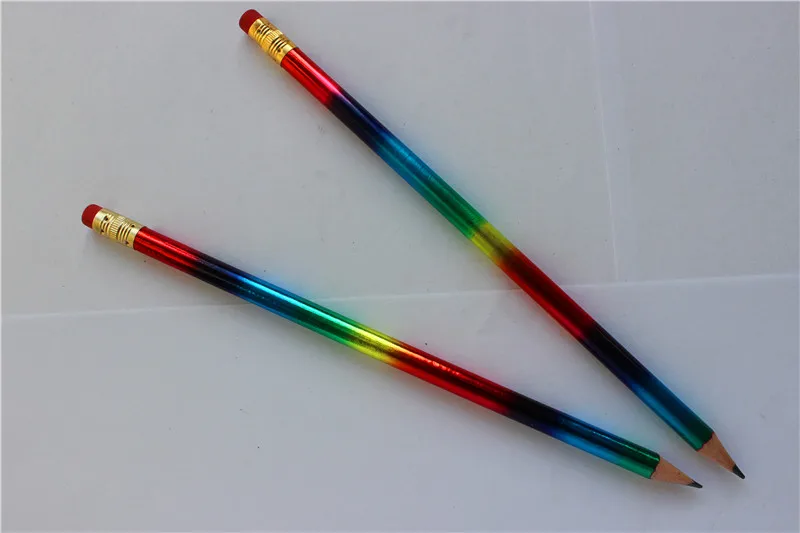 foil stamped pencils Pre Sharpened gift pencil with erasers