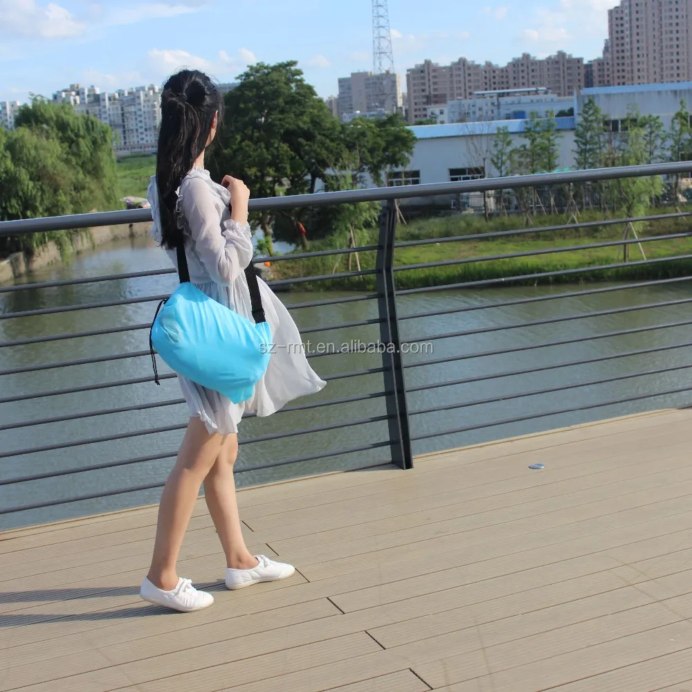 Inflatable Flocking Bean Bag Sofa, Inflatable Flocking Moon Chair, Inflatable Lazy air sofa chair for sale