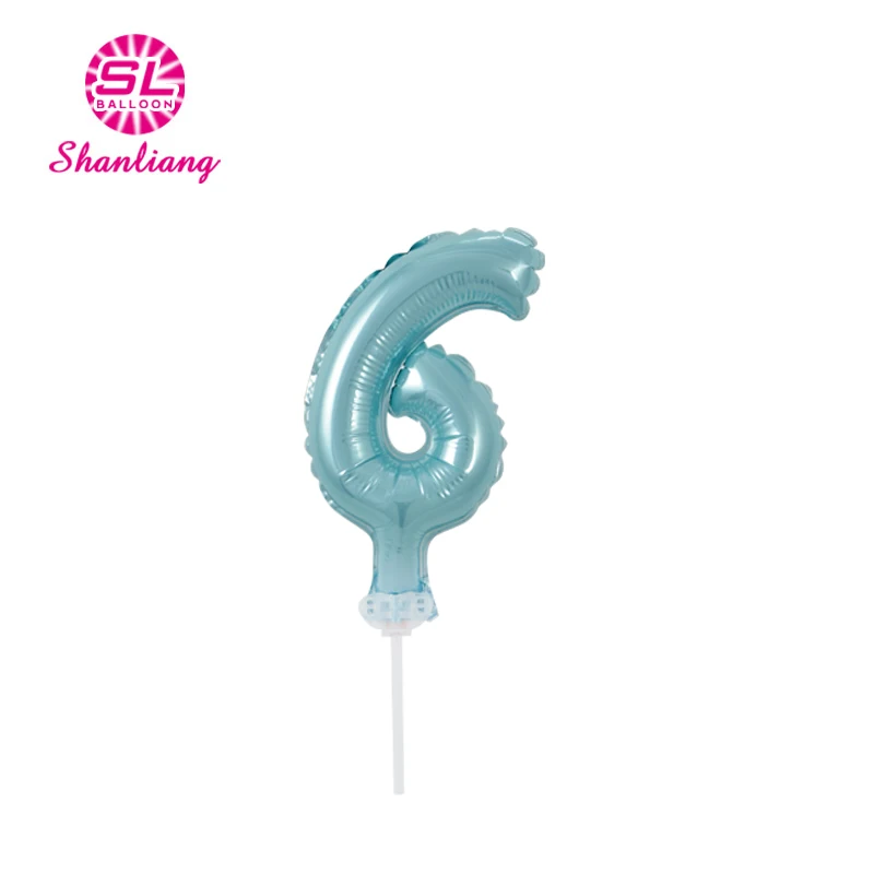 Unicorn party supplies cake topper number foil balloon toy