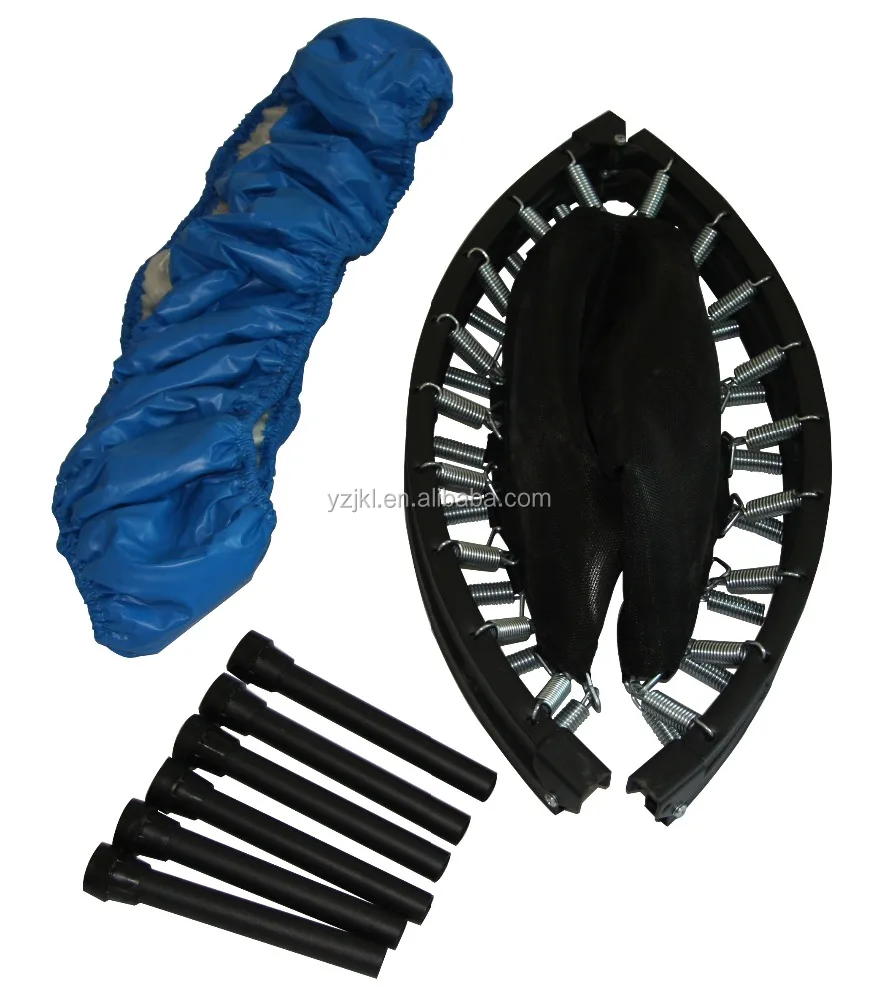 Маленький четырехсторонний складной синий батут для упражнений 40 дюймов с сумкой для переноски для фитнеса взрослых