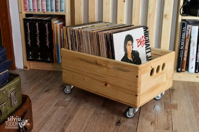 
YG Craft Decorative Vinyl Record Crate / Wooden Storage Crate for LP record 