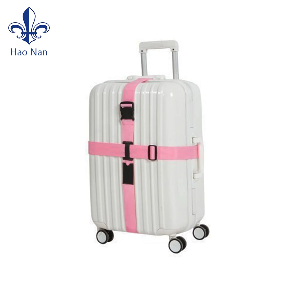 Wholesale Various Styles Luggage Belt Strap With Plastic Clip Hook custom design logo luggage strap