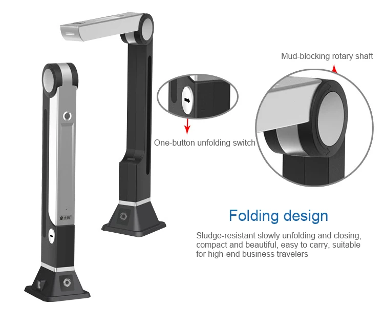 500 MP A4 Mini Portable Foldable Camera High Speed Book Document Scanner