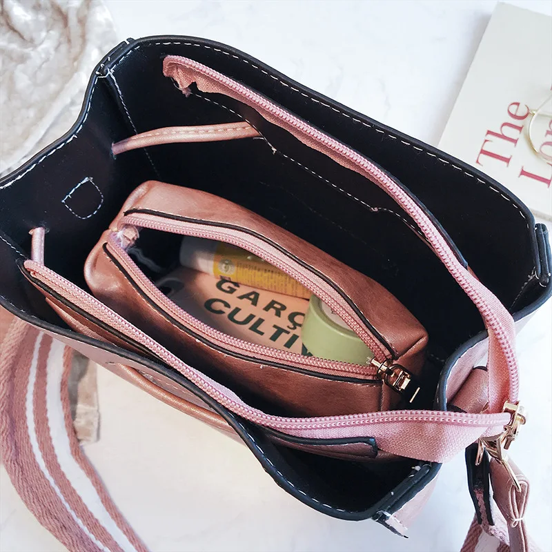 New Design Wholesale Popular Leather Bucket Shoulder Lady Bag