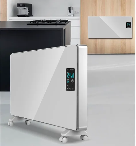 
Excellent quality IP24 waterproof 2000W remote control glass panel convection houlehold room heater electric 