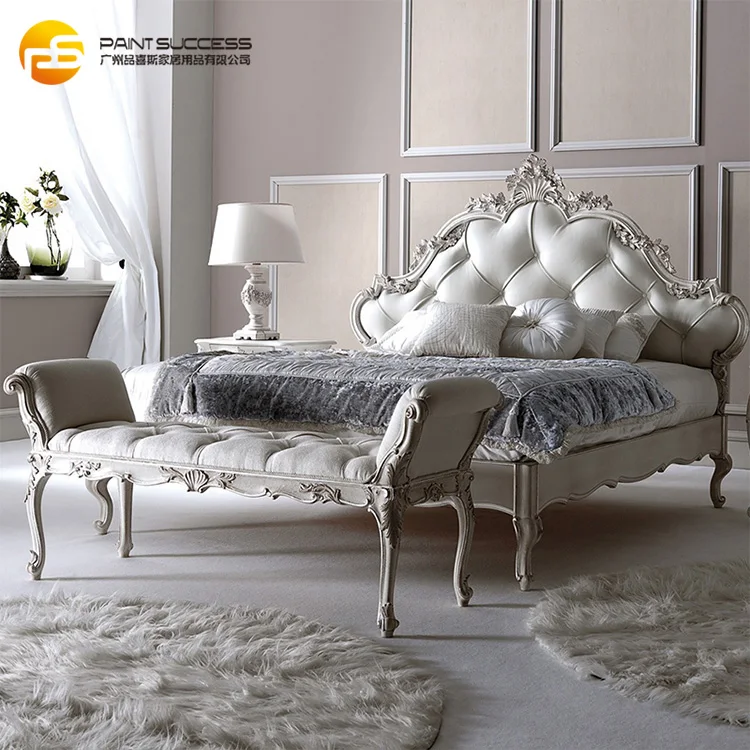 Custom French Classic furniture solid wood bed Europe and America style home furniture bed