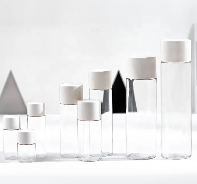 
30ml Screw Cap Travel Set Mini Clear Plastic Bottle with Stoppers 