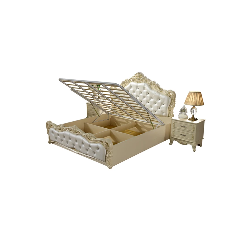 Bedroom sets luxury king size European Antique Luxury Rococo Carved furniture wedding bedroom set fancy bedroom set