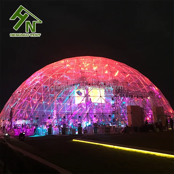 Modern wind-resistant and anti-seismic prefab geodesic dome for sale