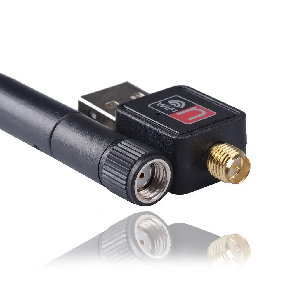 Беспроводная сетевая карта wifi dongle/usb Wi-Fi адаптер 150 Мбит/с чипсетом realtek RTL8188cus с антенной 2 дБи