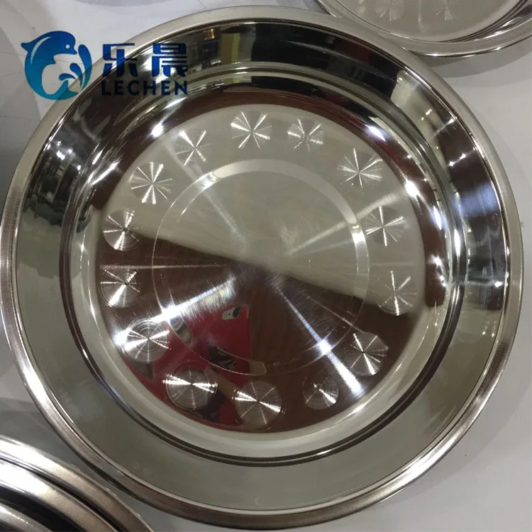 Stainless Steel 201 Plate Tray Kitchen Thickened Deep Plate Food Plate