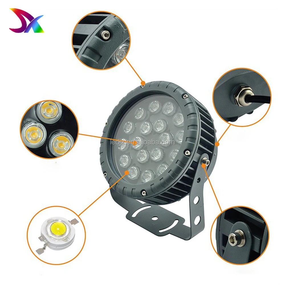 Projector Outdoor Round LED Floodlight Price 36W 12W 24W 18W Led Flood Light DMX RGB LED Flood Light