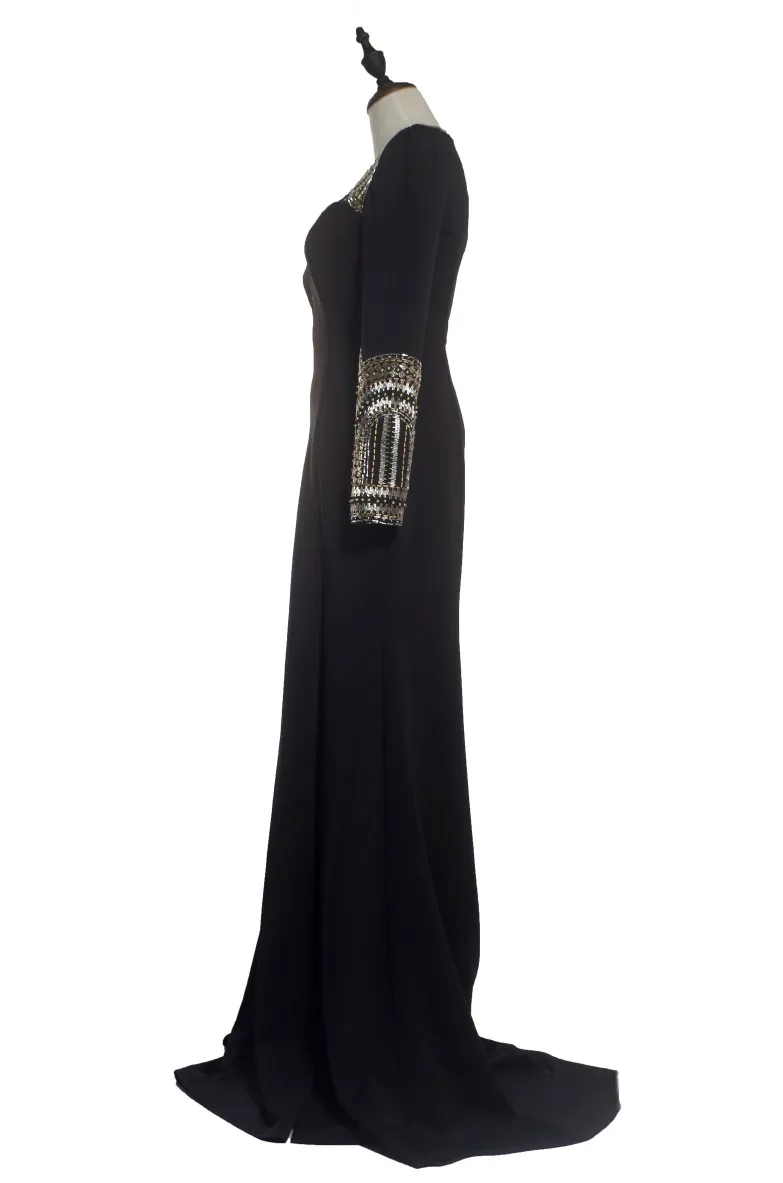 Bodycon black evening dresses elegant sexy indian night dress for women