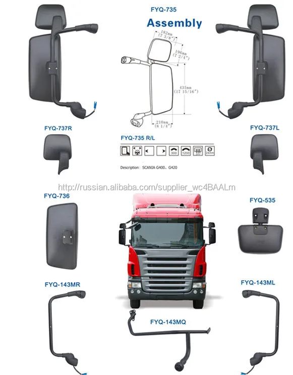 Грузовик авто зеркало заднего вида для SCANIA g400, G420
