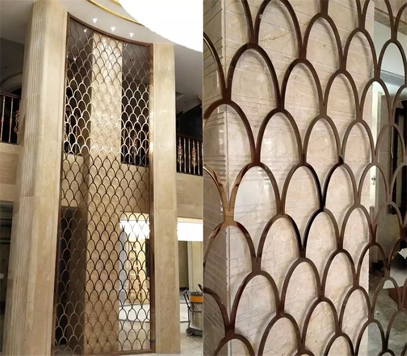 metal screen painting  Aluminum Perforated  Panels For Hotels Villa Lobby Interior Decorative room divider