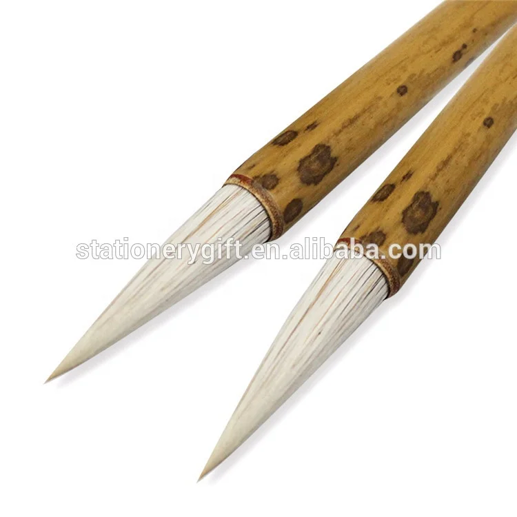 Chinese bamboo handle antique chinese calligraphy brush