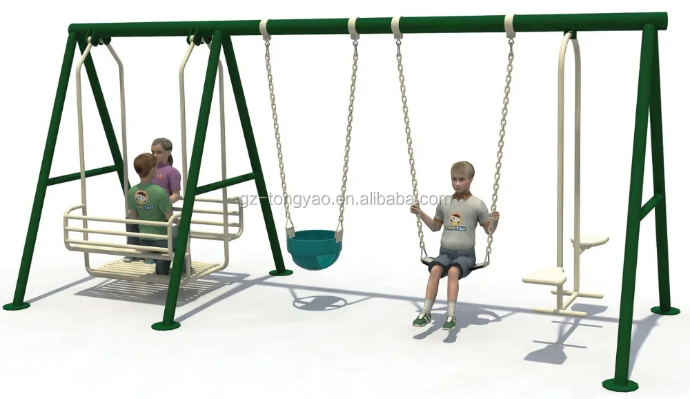 Outdoor Playground Park Kids Exercise Facility Metal Swing Fitness Equipment Set