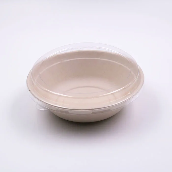 32 ounce sugar cane pulp bowl with dome lids