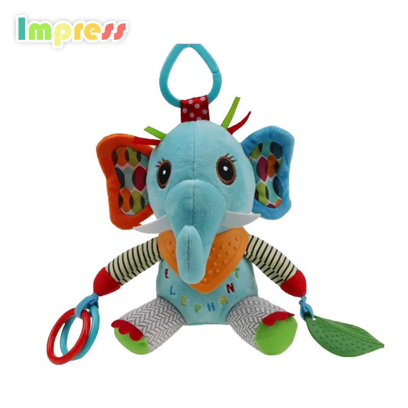 Small baby toys musical hanging rattle toys for kids with teether and bell