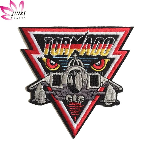 Custom bat man shape iron on embroidered patch