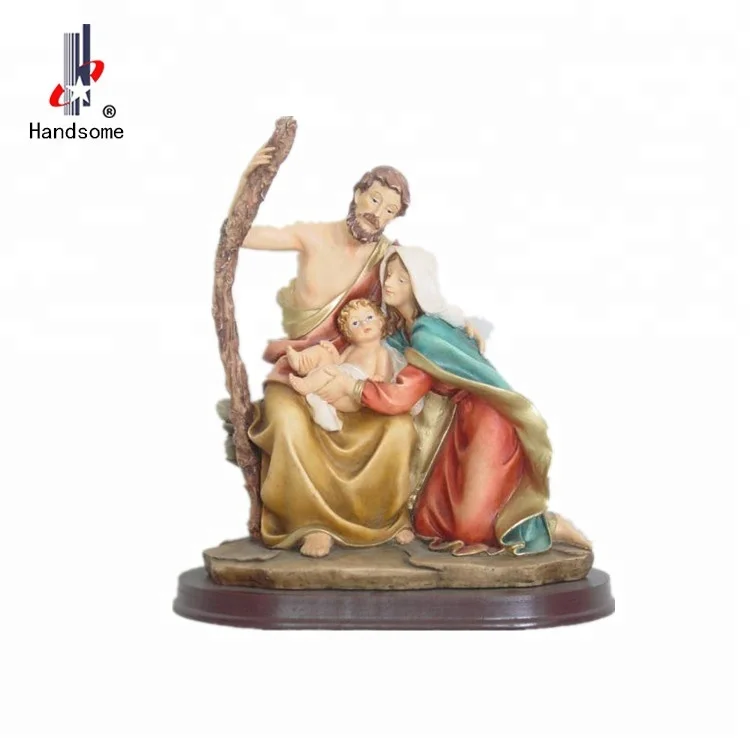 8.5 Inch High Quality Guardian Angel Resin Religious Holy Family Crafts