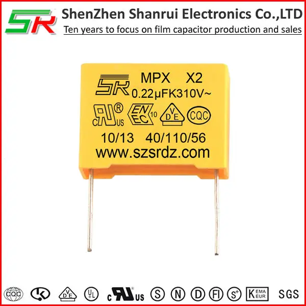 
 0.47uf 310 в переменного тока x2 mex конденсатора  