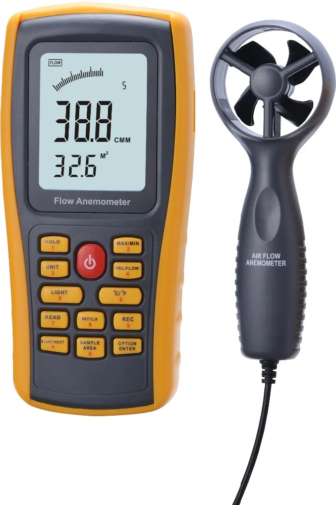 CHENF Windspeed, Temperature, Wind Chill Handheld Weather Meter Anemometer