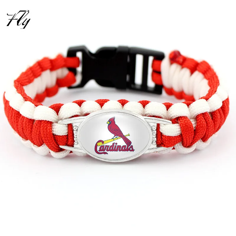 Шарм-браслет с логотипом американской бейсбольной команды St Louis Cardinals MLB оптовая
