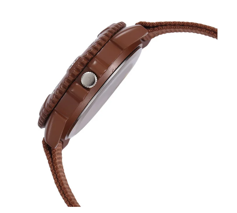 DF2199 Brown Multifunctional rotary outer gear wheel night vision quartz watch for outdoor army men students tactical purpose