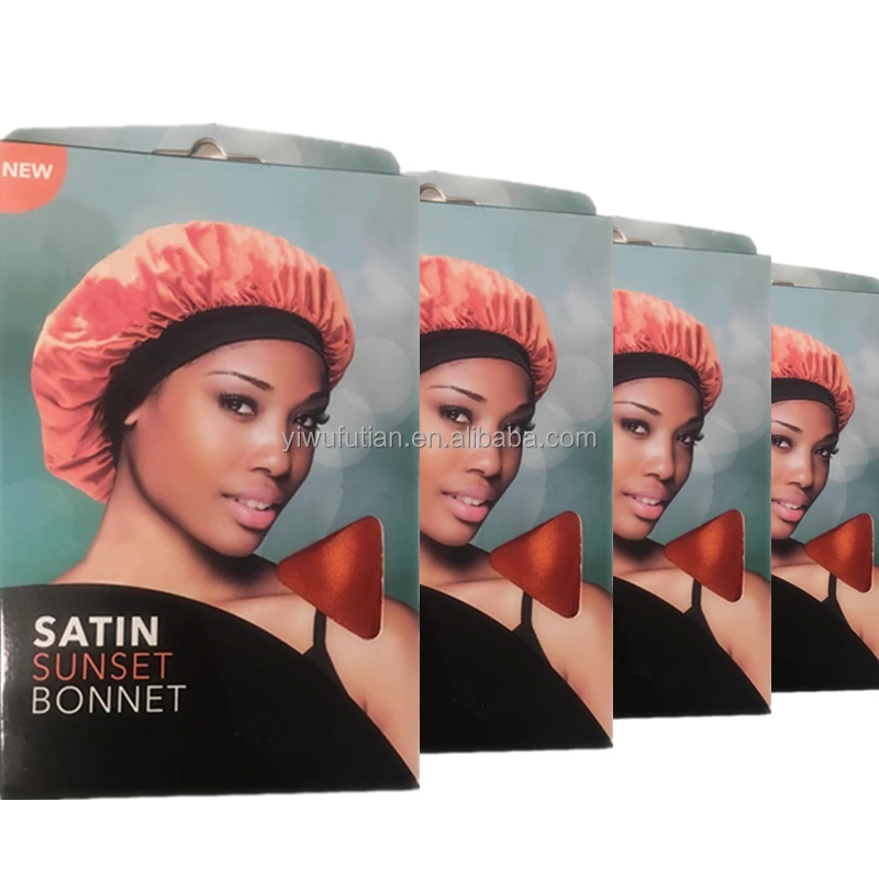 
Soft Sleeping Exotics Satin Sunset Bonnet Sleep Cap Women Shower Cap 