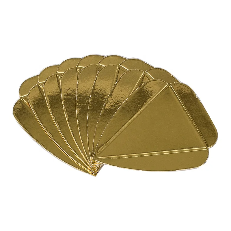Heart Shape Golden Paper Cake Tray Mini Paper Board Cakeboards