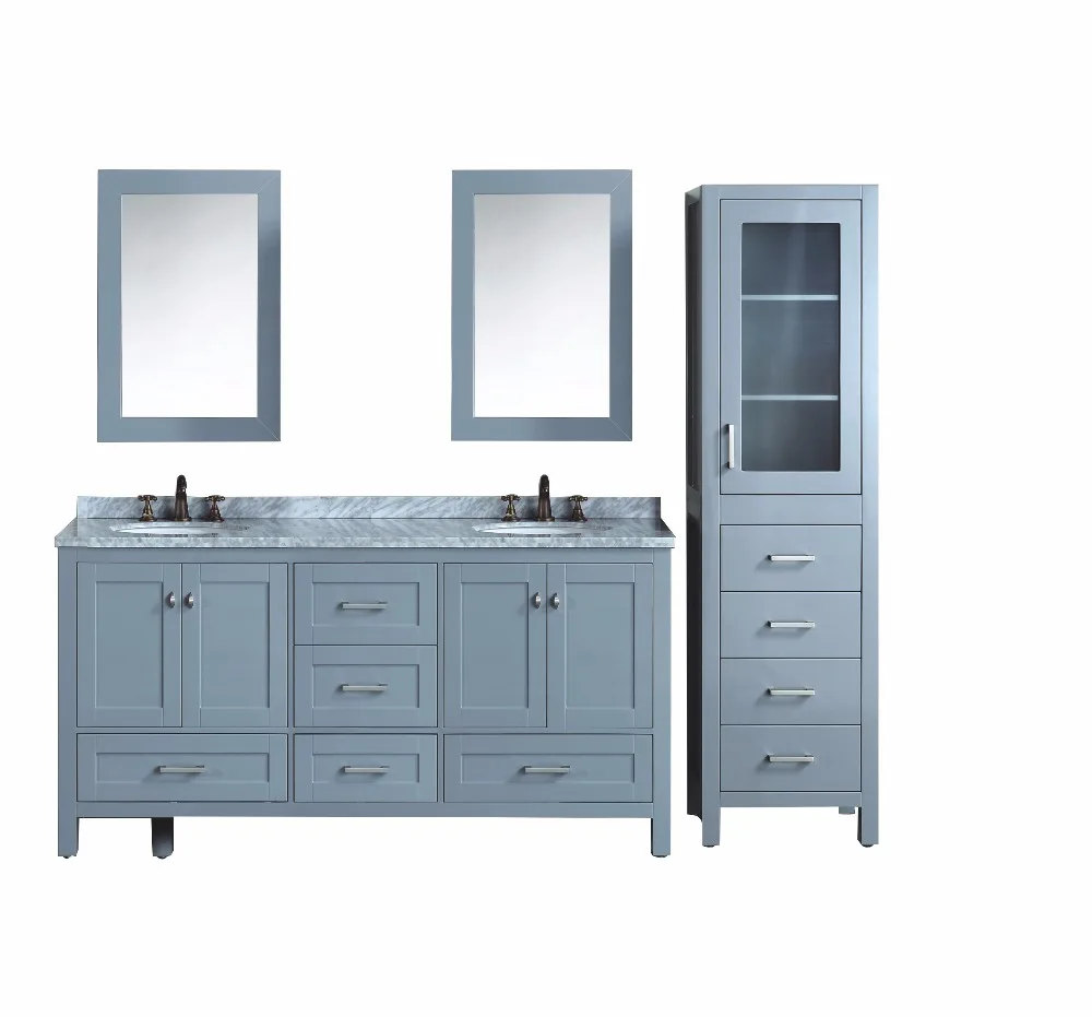 ENTOP hot sale bathroom furniture wash basin floor mounted classic cabinet