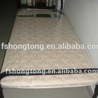 Export steel single bed with mattress /iron round tube /heavy duty bedroom furniture  / rent house for workers