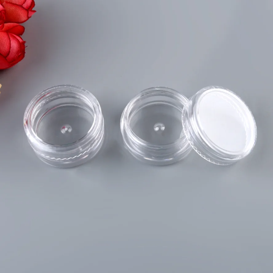 
3g 5g 10g 15g 20g Plastic PS Facial Cream Container Mini Sample Jar Cosmetic Eye Cream Jar 