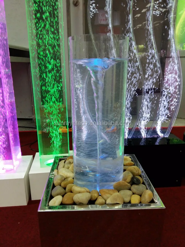 NEW tabletop mini LED Vortex Bubble fountain with 304stainless steel base