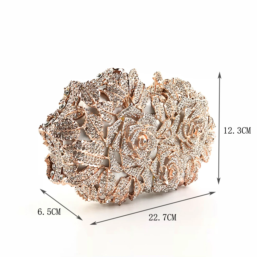 
OC3709 Handmade high quality flower evening bags crystal evening bag 