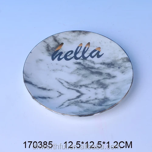 
Handmade ceramic marble trinket tray 