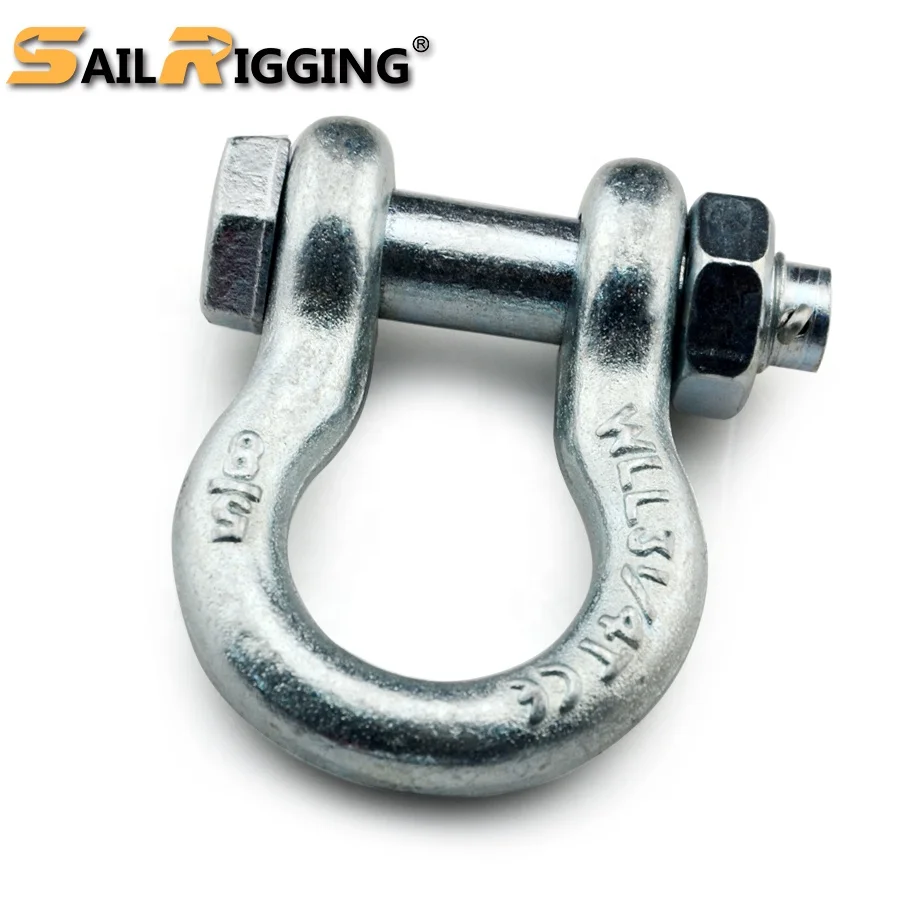 20 Ton G2130 shackle Heavy Load Drop Forged Safety Bolt Bow shackel bow shackle safety pin