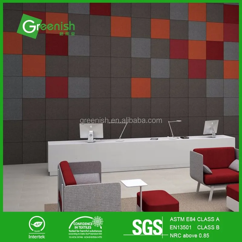 Eco-friendly Polyester Fiber Acoustic Wall Panel With Soundproofing