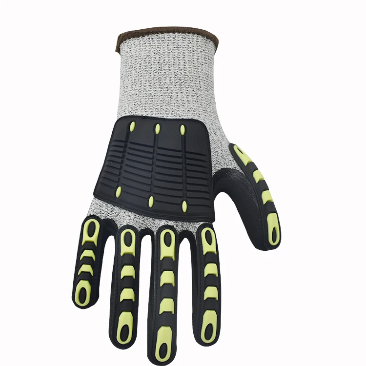 pvc tpr work impact safety gloves for safety fabricantes de guantes glove tpr guante para trabajo