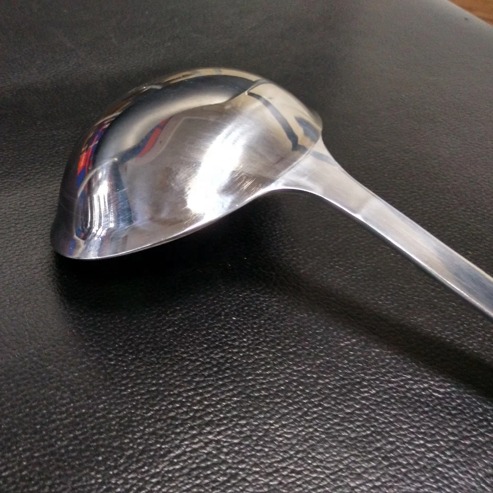 Heavy duty thick stainless steel kitchen ladle pro restaurant utensil soup sauce spoon ladle