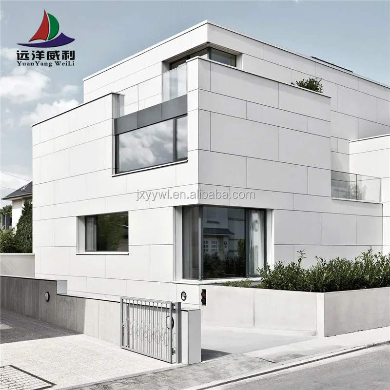 pure white color exterior wall fiber cement cladding similar with Equitone