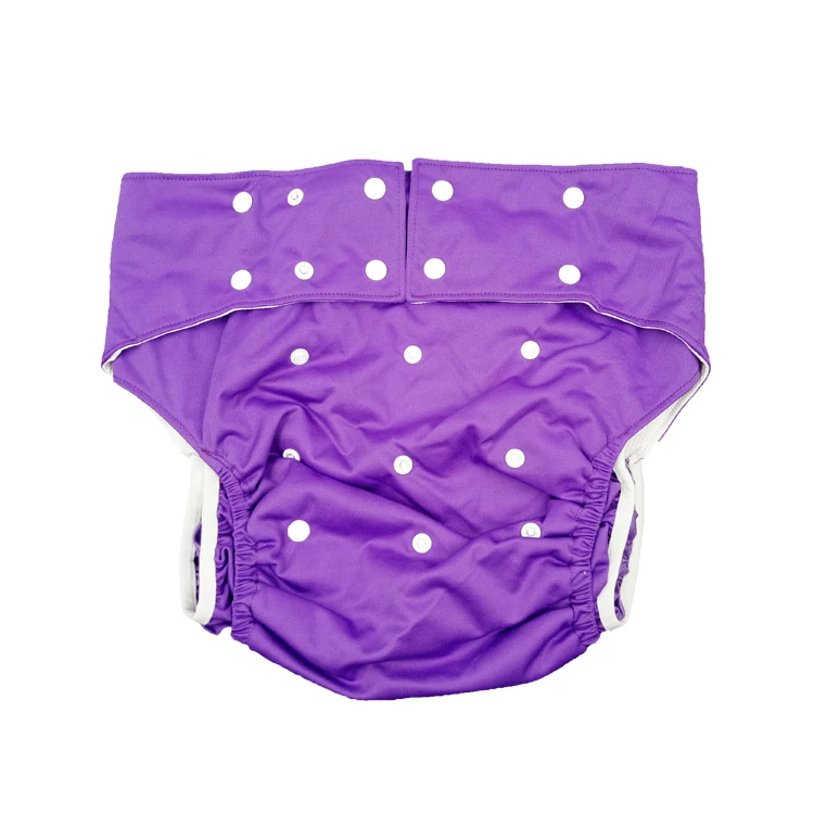 Adult cloth diaper for urinary incontinence PUL waterproof washable breathable adjustable sizes china manufacturer
