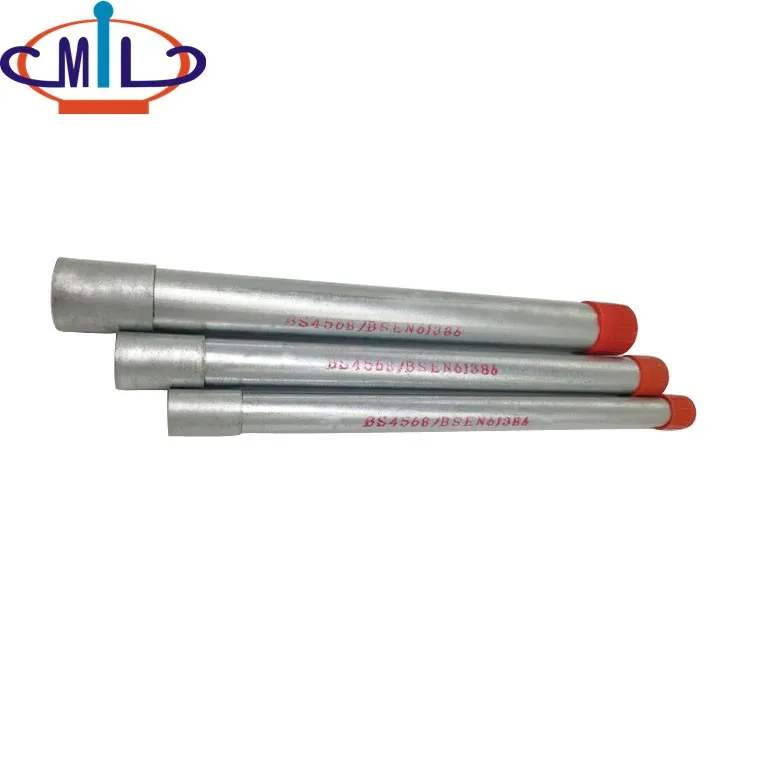BS EN61386 Hot dipped galvanised inside and outside class 4 gi conduit