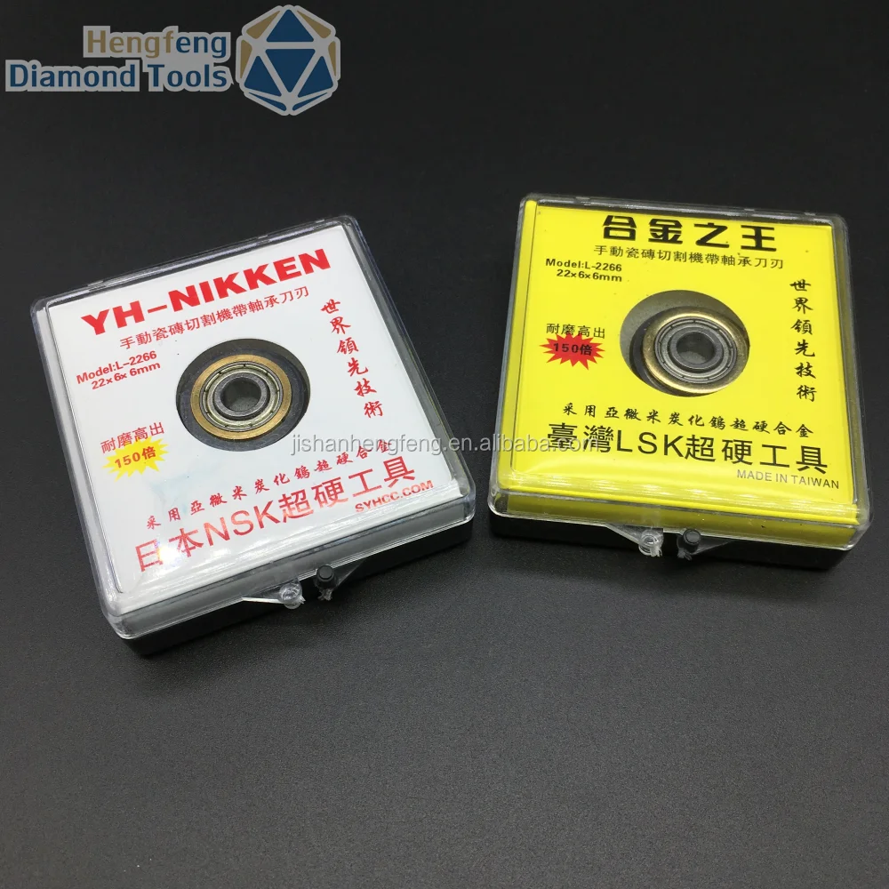 YH-NIKKEN Titanium Coated Rotary Bearing Tile Cutter Replacement Cutting Wheel