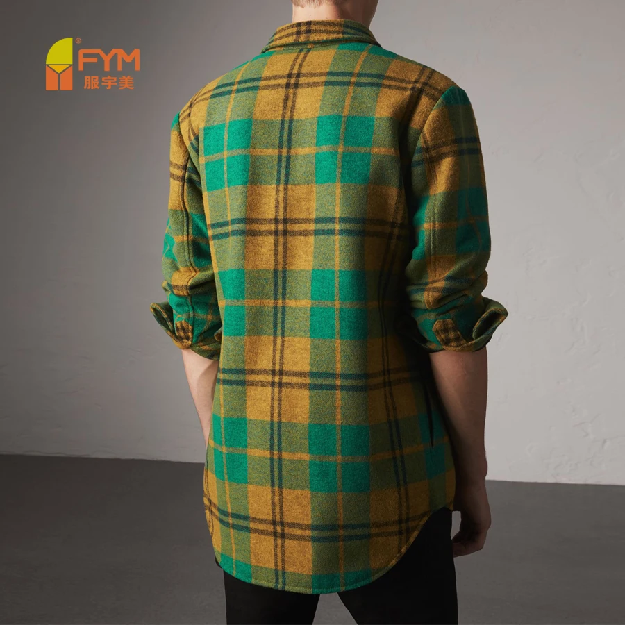 
factory price flannel green fashion style thick latest shirts for men pictures 