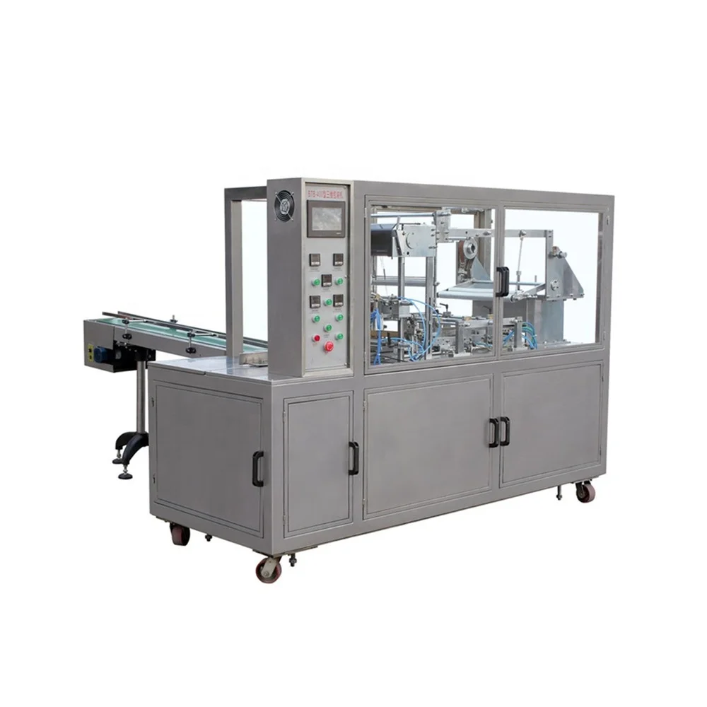 BT-400  Automatic 3D medicine carton box packing wrapping machine
